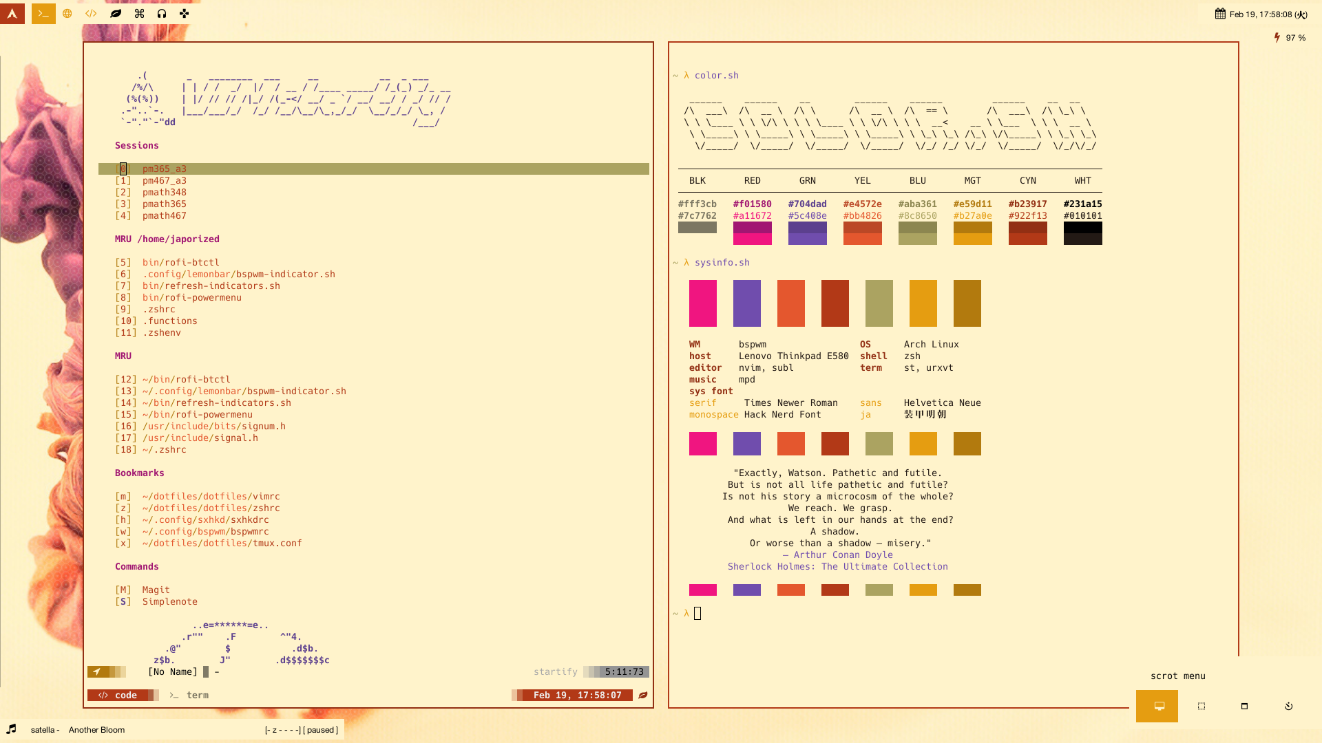 A screenshot of how my desktop looks like